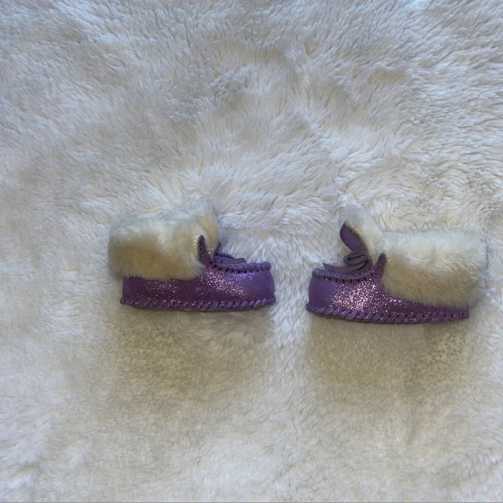 Brand Tucker + Tate genuine shearling with purple and silver sparkles